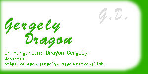 gergely dragon business card